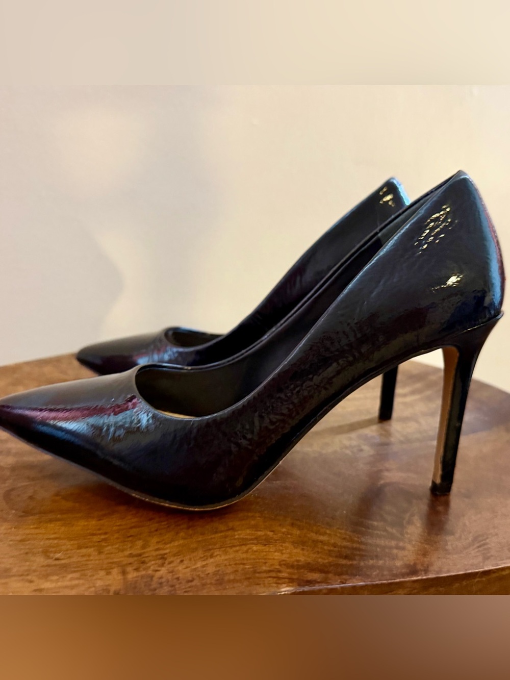Vince Camuto Black Patent Pointed-Toe Stiletto Pumps